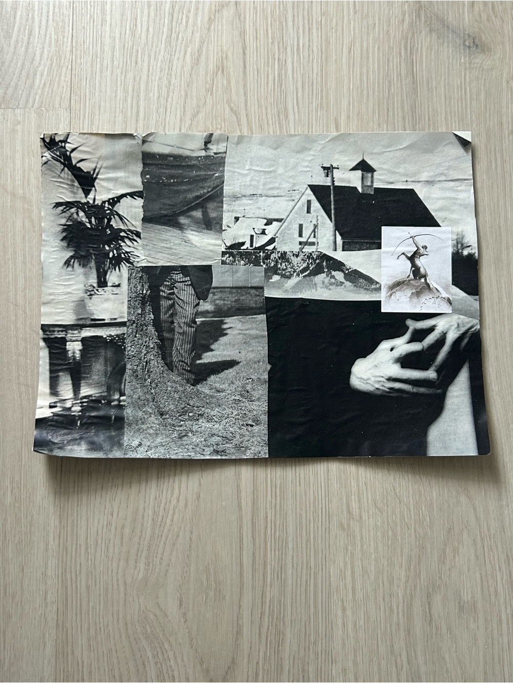 Black & White Collage Art Poster - Unbranded